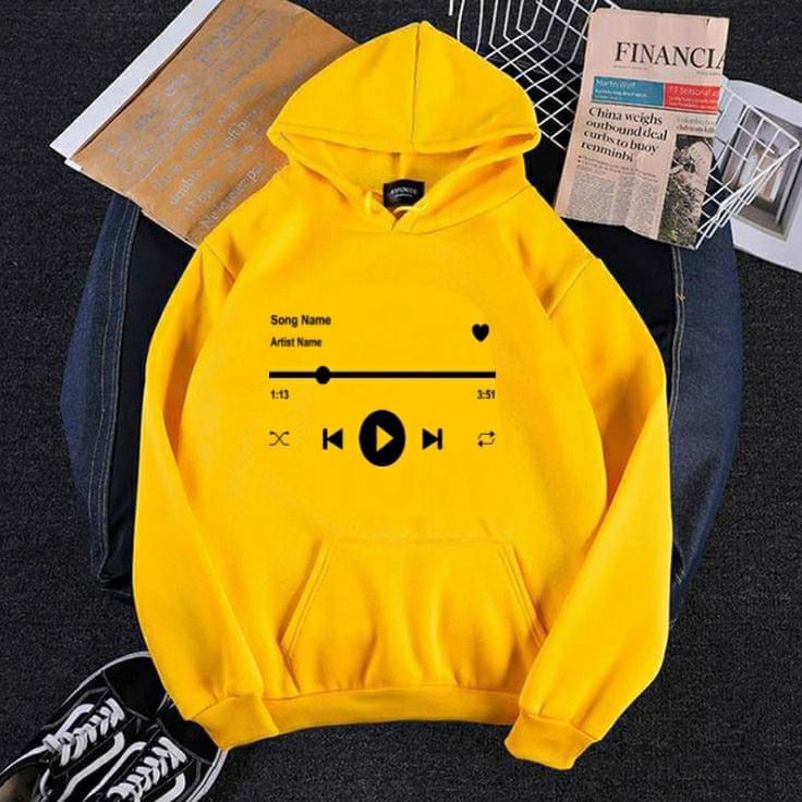 YELLOW PLAY MUSIC HOODIE