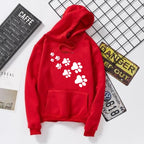 RED FOOT PRINT HOODIE 