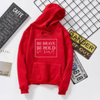 Red Be Brave Be Bold Hoodie (KO-HD-0120)