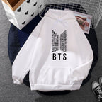 WHITE BTS HOODIE