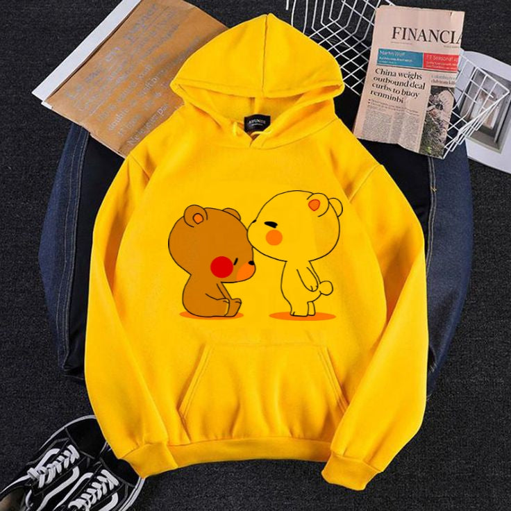 YELLOW BLESSED TEDDY HOODIE 
