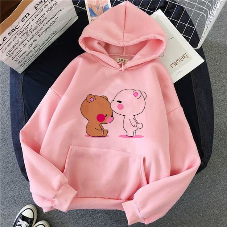 PINK BLESSED TEDDY HOODIE