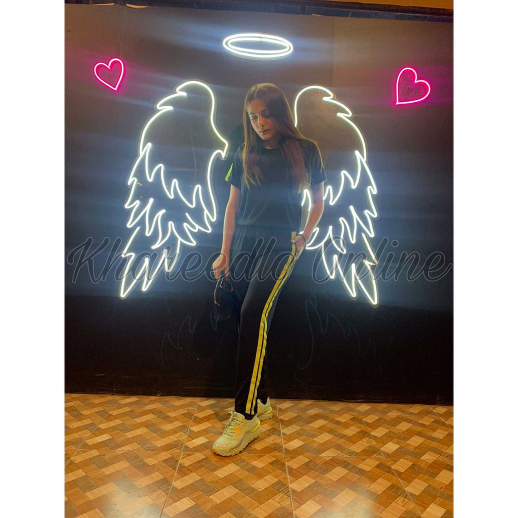 Neon Double Striped Half Sleeves Tracksuit (KO-TS-0052)