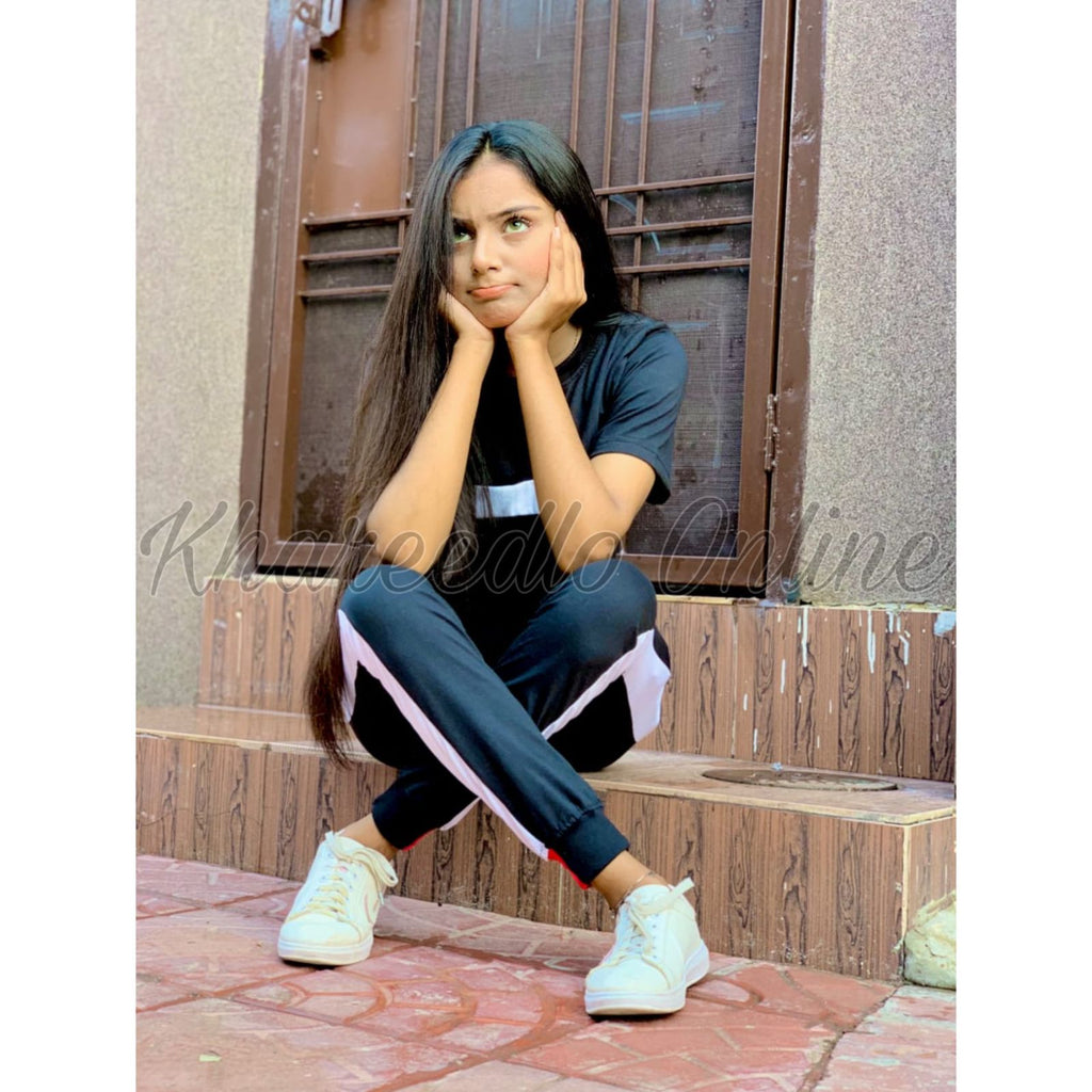 Red & White Half Sleeves Track Suit (KO-TS-0051)