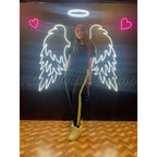 Neon Double Striped Half Sleeves Tracksuit (KO-TS-0052)