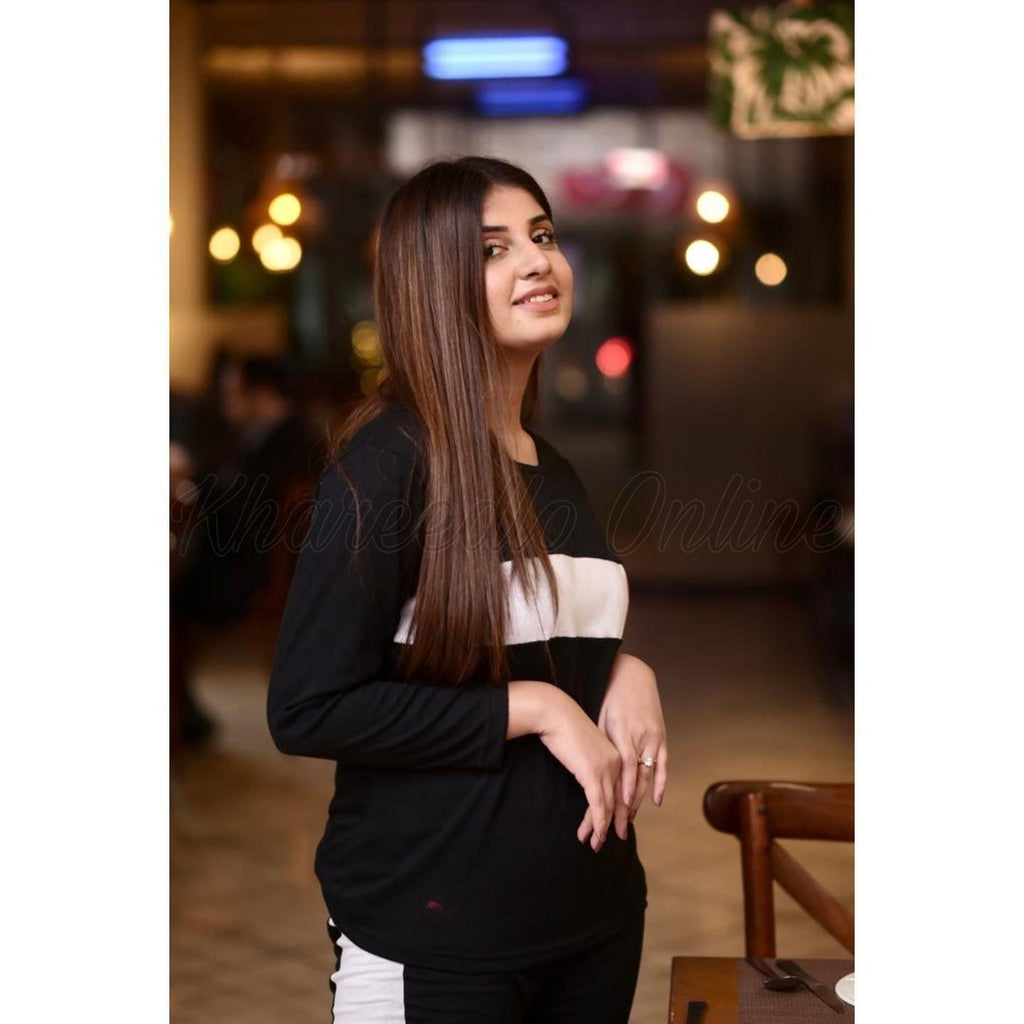 Black White & Red Stripe Tommy Track Full Sleeves Track suit (KO-TS-0180)