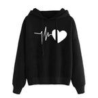 BLACK HEART BEAT HOODIE