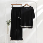 Black Baggie Style half Sleeves T-shirt With Loose Trouser