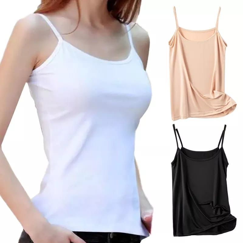 CAMISOLE TOP - STANDARD - PACK OF 3 - MIX COLORS (KO-CNS-251)