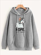 GREY NOPE NOT TODAY HOODIE