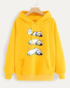 YELLOW LAZY BEARS HOODIE