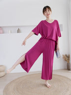 Dark Pink Lose Pattern With Lose Style Lounge Wear (KO-NS-371)