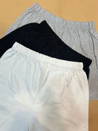 Pack Of 3 Plain Frills style Shorts For Ladies (KO-LS-0499)