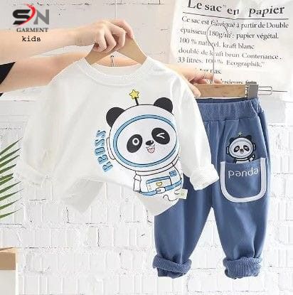 White Funky Panda Kids Track Suit