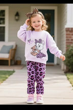 Lilac Lovely Girl Printed Kids Track Suit