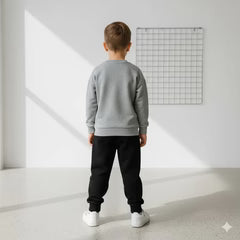 Grey Big Dinosour Printed Kids Track Suit
