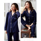 SILK NIGHT SUIT – NAVY BLUE (KO-SN-0290)