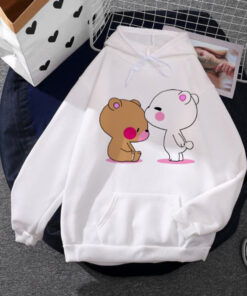 WHITE BLESSED TEDDY HOODIE