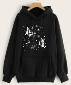 Black Sparkle Butterly Hoodie (KO-HD-0078)