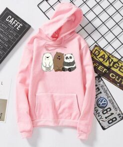 PINK THREE PANDA HOODIE