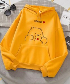 YELLOW I LOVE YOU PANDA HOODIE