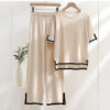 Cream Baggie Style half Sleeves T-shirt With Loose Trouser
