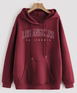 MAROON LOSE ANGELES CALIFORNIA HOODIE