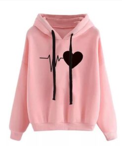 PINK HEART BEAT HOODIE