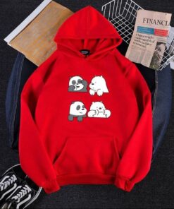 RED FOUR BEARS HOODIE