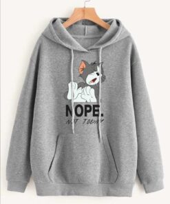 GREY NOPE NOT TODAY HOODIE