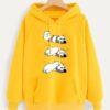 YELLOW LAZY BEARS HOODIE