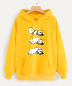 YELLOW LAZY BEARS HOODIE