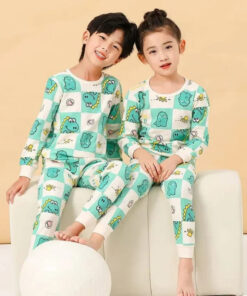 Off White Crocodile Printed Suit for Kids (KO-KNS-472)