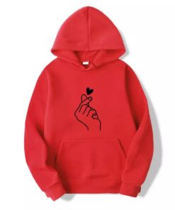 RED HAND HEART HOODIE